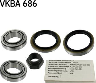 SKF VKBA 686 - Комплект подшипника ступицы колеса unicars.by