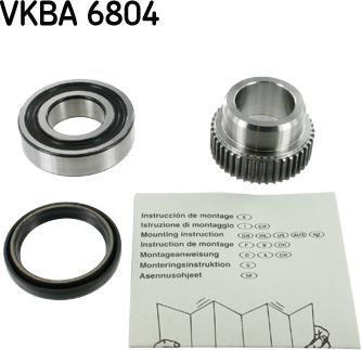 SKF VKBA 6804 - Комплект подшипника ступицы колеса unicars.by