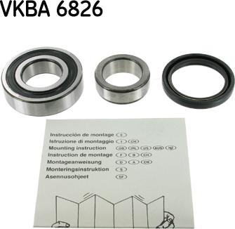 SKF VKBA 6826 - Комплект подшипника ступицы колеса unicars.by