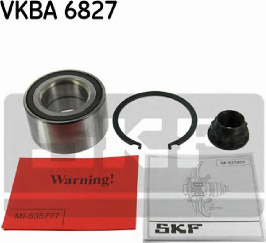 SKF VKBA6827 - Комплект подшипника ступицы колеса unicars.by