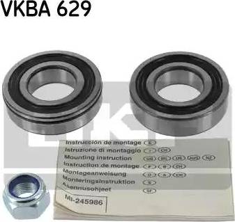 SKF VKBA 629 - Комплект подшипника ступицы колеса unicars.by