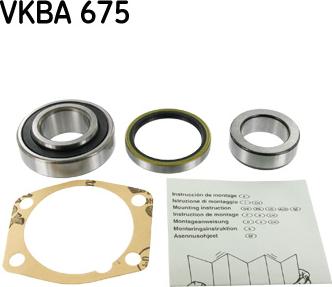 SKF VKBA 675 - Комплект подшипника ступицы колеса unicars.by