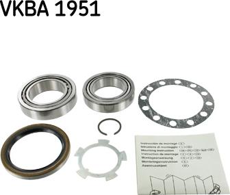 SKF VKBA 1951 - Комплект подшипника ступицы колеса unicars.by