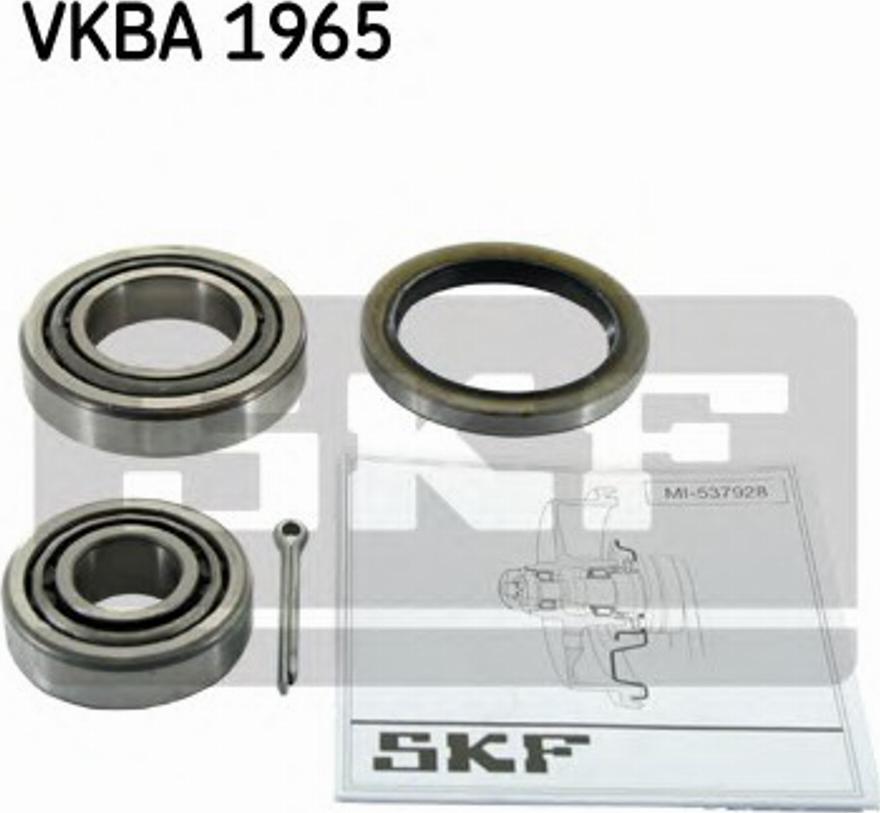 SKF VKBA 1965 - Комплект подшипника ступицы колеса unicars.by