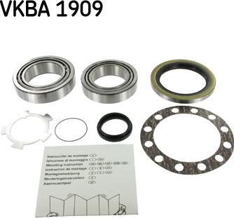 SKF VKBA 1909 - Комплект подшипника ступицы колеса unicars.by