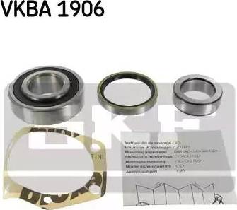 SKF VKBA 1906 - Комплект подшипника ступицы колеса unicars.by