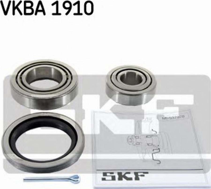 SKF VKBA 1910 - Комплект подшипника ступицы колеса unicars.by