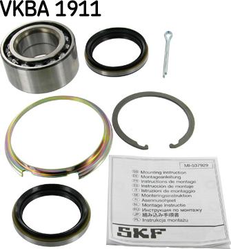 SKF VKBA 1911 - Комплект подшипника ступицы колеса unicars.by