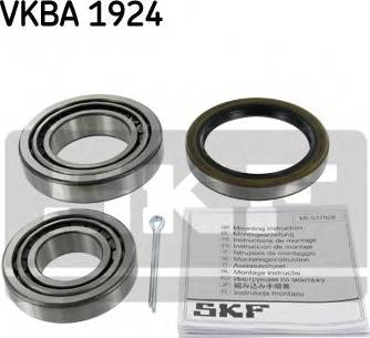 SKF VKBA 1924 - Комплект подшипника ступицы колеса unicars.by