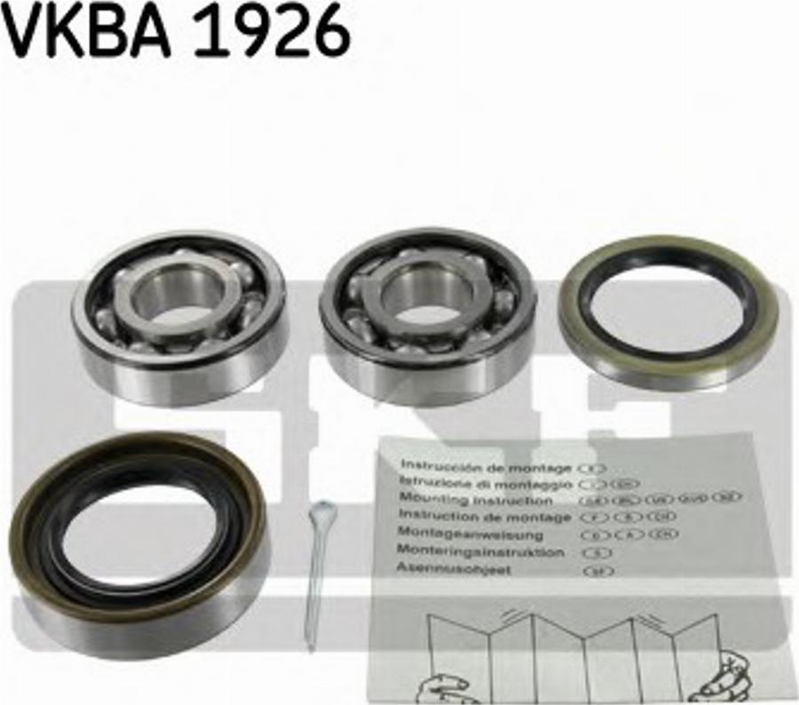 SKF VKBA 1926 - Комплект подшипника ступицы колеса unicars.by