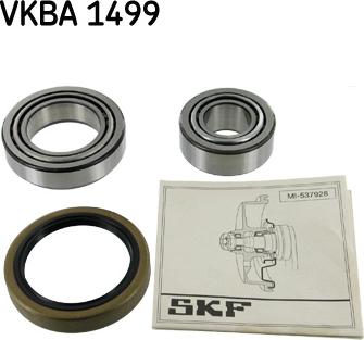 SKF VKBA 1499 - Комплект подшипника ступицы колеса unicars.by