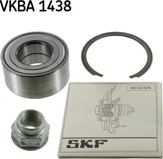 SKF VKBA 1438 - Комплект подшипника ступицы колеса unicars.by