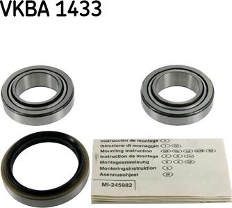 SKF VKBA 1433 - Комплект подшипника ступицы колеса unicars.by