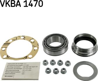 SKF VKBA 1470 - Комплект подшипника ступицы колеса unicars.by