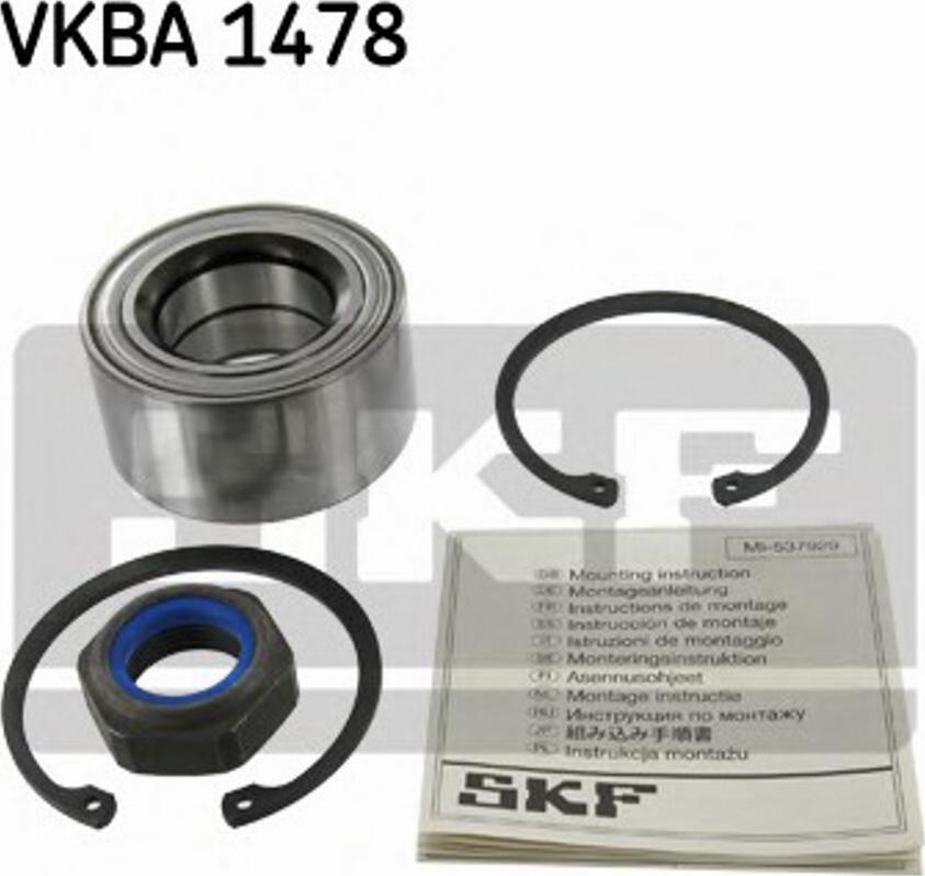 SKF VKBA 1478 - Комплект подшипника ступицы колеса unicars.by