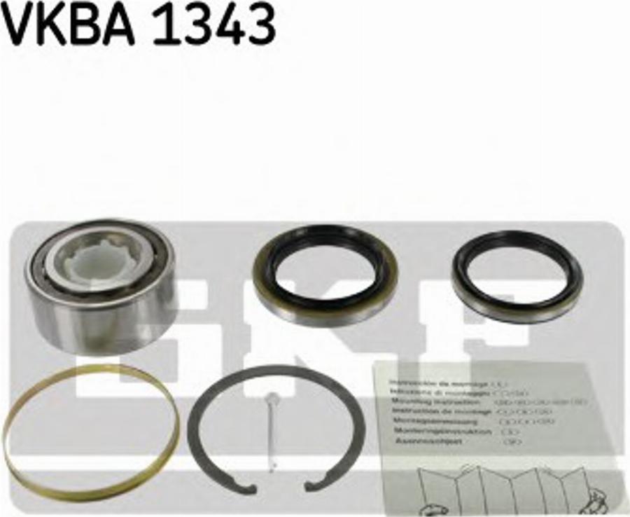 SKF VKBA 1343 - Комплект подшипника ступицы колеса unicars.by