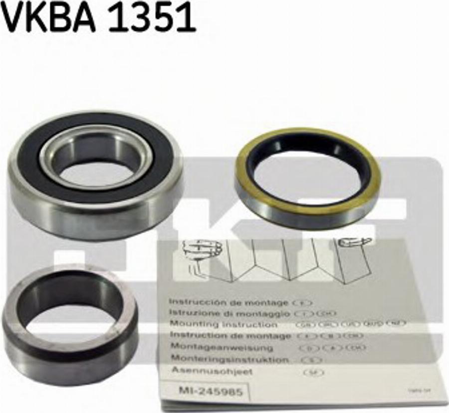 SKF VKBA 1351 - Комплект подшипника ступицы колеса unicars.by