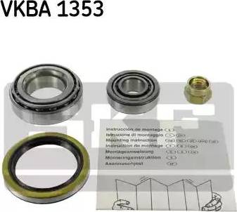 SKF VKBA 1353 - Комплект подшипника ступицы колеса unicars.by