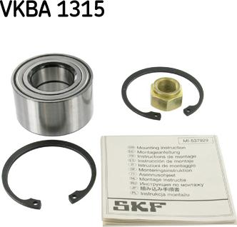 SKF VKBA 1315 - Комплект подшипника ступицы колеса unicars.by