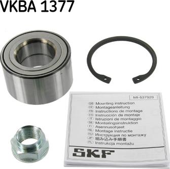 SKF VKBA 1377 - Комплект подшипника ступицы колеса unicars.by