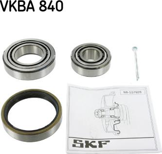 SKF VKBA 840 - Комплект подшипника ступицы колеса unicars.by