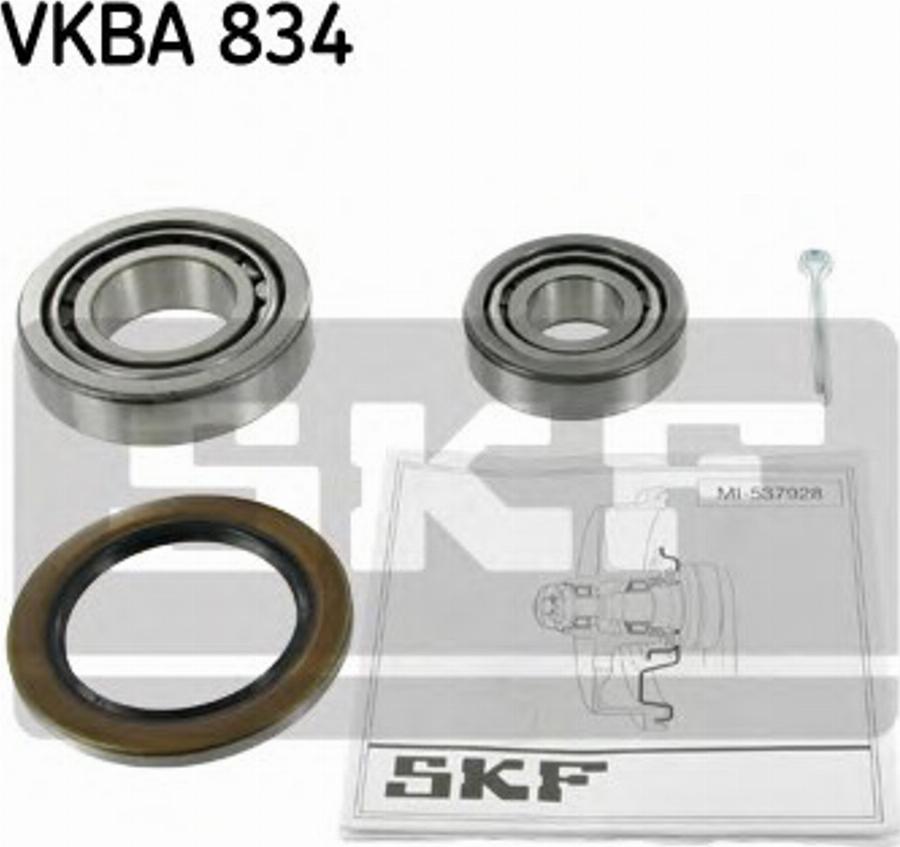 SKF VKBA 834 - Комплект подшипника ступицы колеса unicars.by