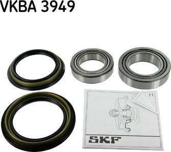 SKF VKBA 3949 - Комплект подшипника ступицы колеса unicars.by