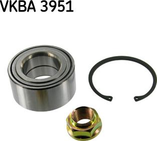 SKF VKBA 3951 - Комплект подшипника ступицы колеса unicars.by