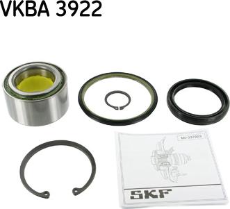 SKF VKBA 3922 - Комплект подшипника ступицы колеса unicars.by