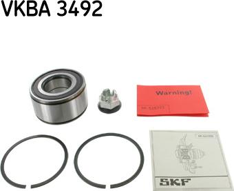 SKF VKBA 3492 - Комплект подшипника ступицы колеса unicars.by