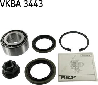 SKF VKBA 3443 - Комплект подшипника ступицы колеса unicars.by