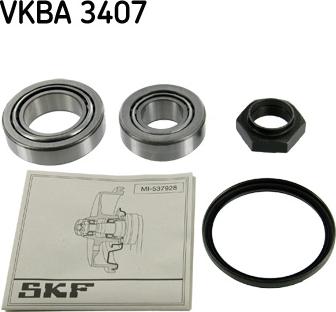 SKF VKBA 3407 - Комплект подшипника ступицы колеса unicars.by