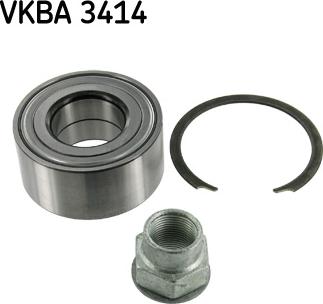 SKF VKBA 3414 - Комплект подшипника ступицы колеса unicars.by