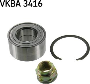 SKF VKBA 3416 - Комплект подшипника ступицы колеса unicars.by