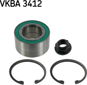 SKF VKBA 3412 - Комплект подшипника ступицы колеса unicars.by