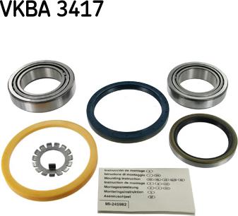 SKF VKBA 3417 - Комплект подшипника ступицы колеса unicars.by