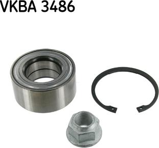 SKF VKBA 3486 - Комплект подшипника ступицы колеса unicars.by