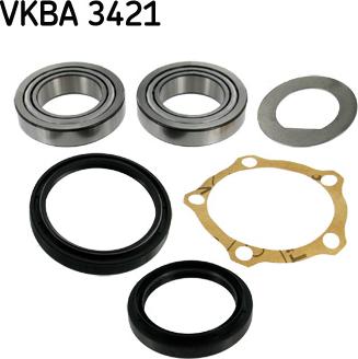 SKF VKBA 3421 - Комплект подшипника ступицы колеса unicars.by