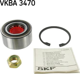 SKF VKBA 3470 - Комплект подшипника ступицы колеса unicars.by