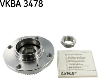 SKF VKBA 3478 - Ступица колеса, поворотный кулак unicars.by