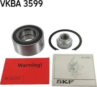 SKF VKBA 3599 - Комплект подшипника ступицы колеса unicars.by