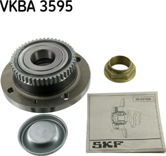 SKF VKBA 3595 - Комплект подшипника ступицы колеса unicars.by