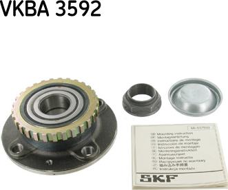 SKF VKBA 3592 - Комплект подшипника ступицы колеса unicars.by