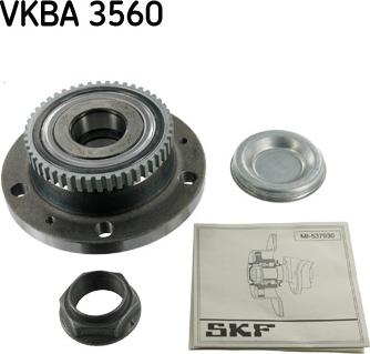 SKF VKBA 3560 - Комплект подшипника ступицы колеса unicars.by