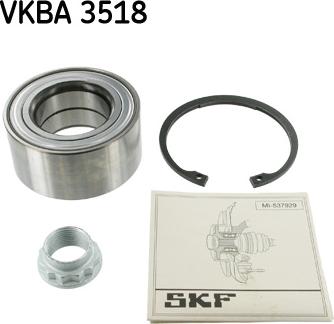 SKF VKBA 3518 - Комплект подшипника ступицы колеса unicars.by