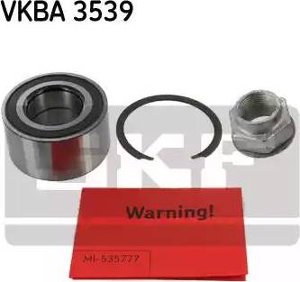 SKF VKBA 3539 - Комплект подшипника ступицы колеса unicars.by