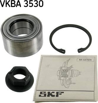 SKF VKBA 3530 - Комплект подшипника ступицы колеса unicars.by