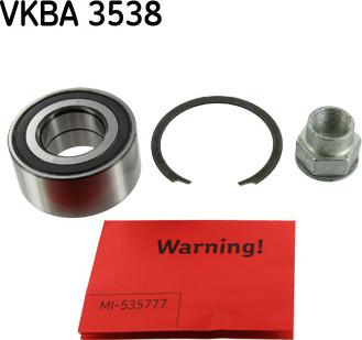 SKF VKBA 3538 - Комплект подшипника ступицы колеса unicars.by