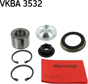 SKF VKBA 3532 - Комплект подшипника ступицы колеса unicars.by