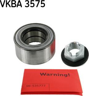 SKF VKBA 3575 - Комплект подшипника ступицы колеса unicars.by